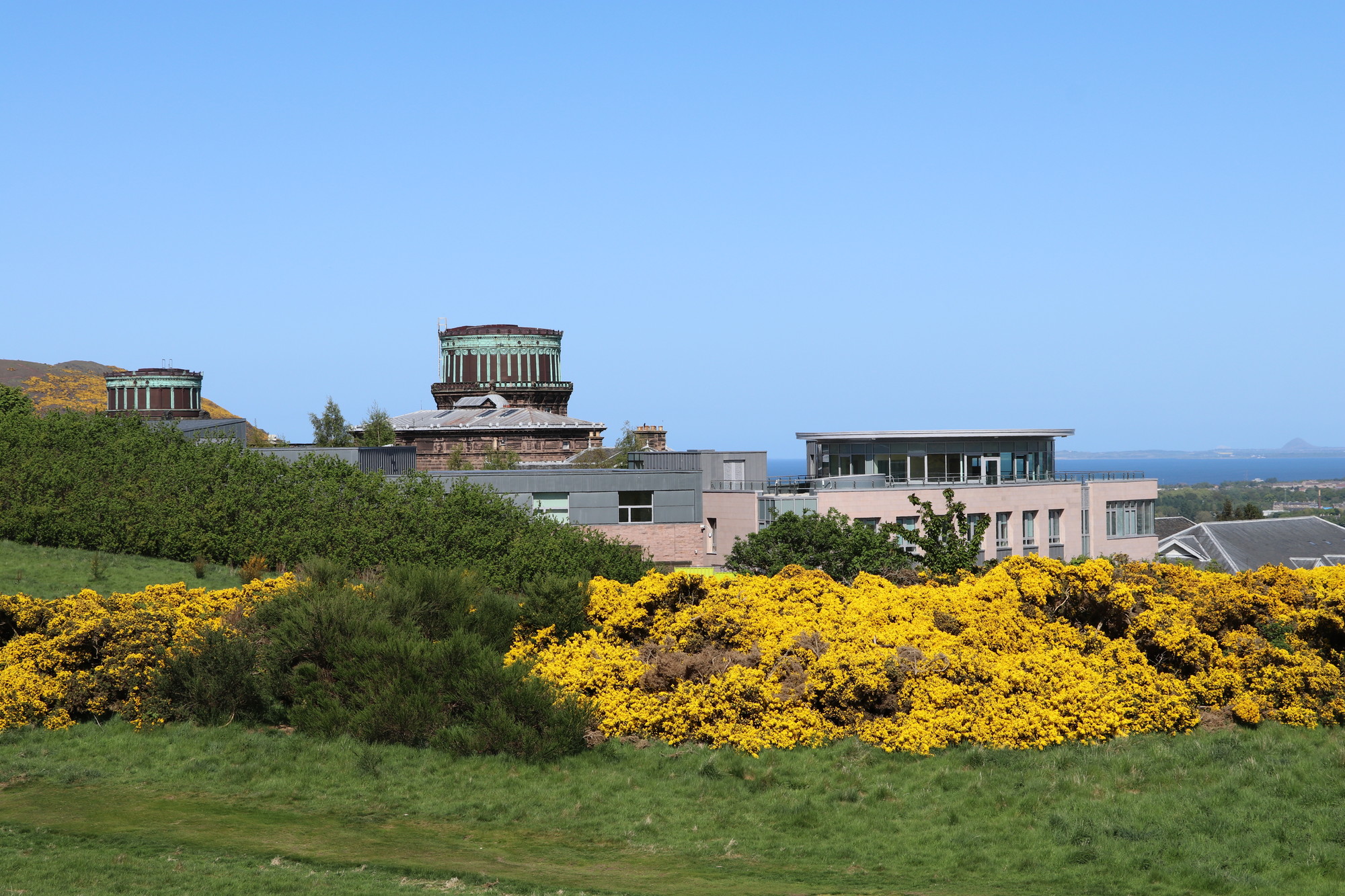 The UK ATC buildings as seen from Blackford Hill.