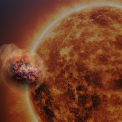 Artists impression of what exoplanet Wasp 107b might look like according to the scientific data.