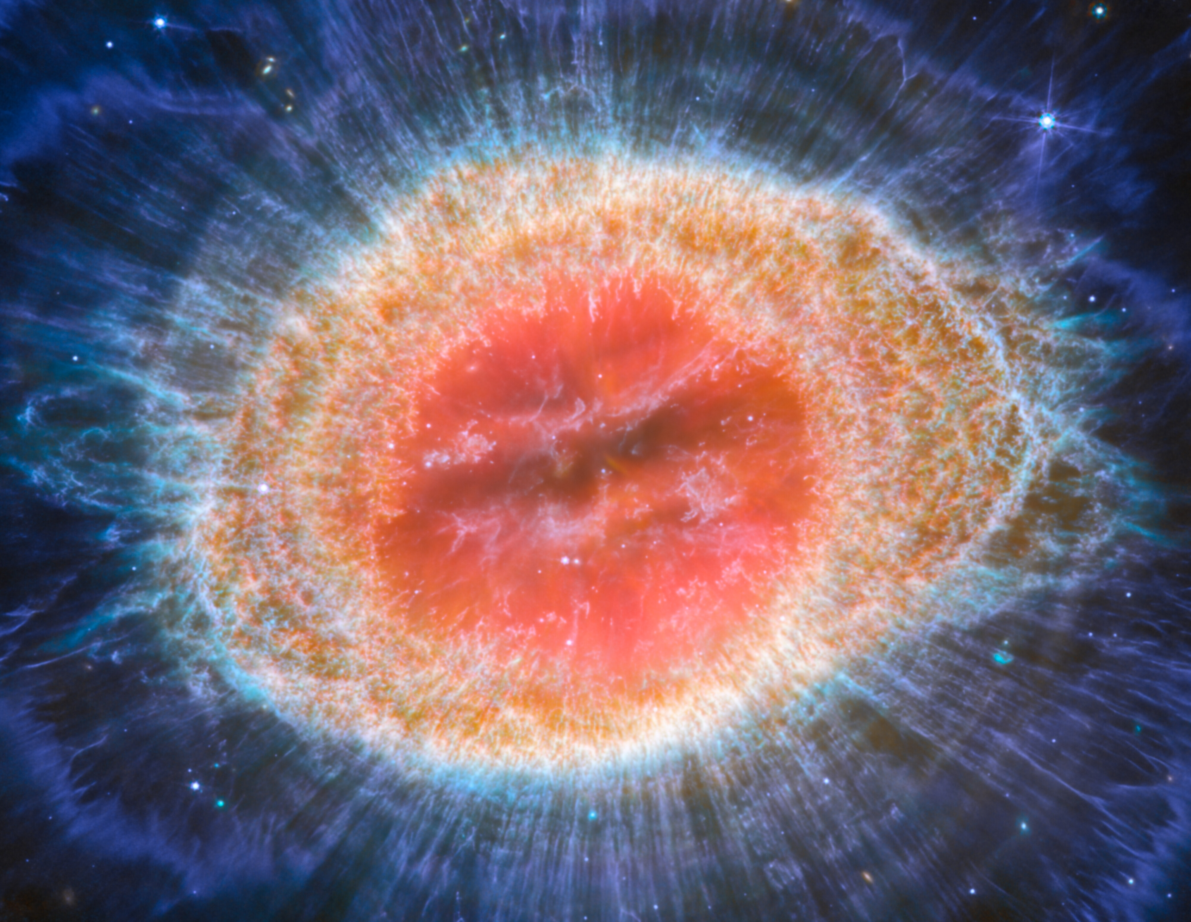 Ring Nebula image taken by MIRI.